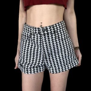 American apparel houndstooth high waisted denim